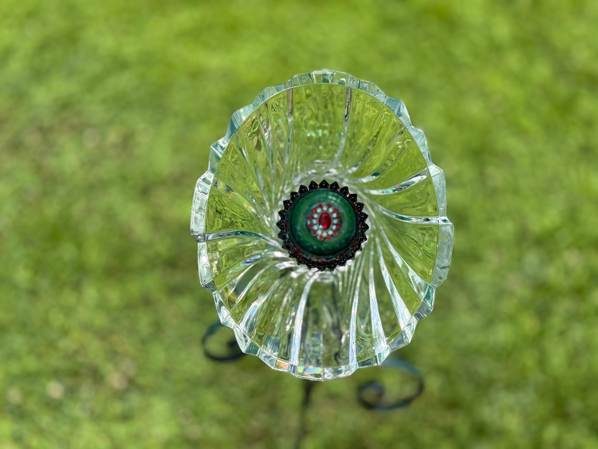 Small Glass Flower in Clear