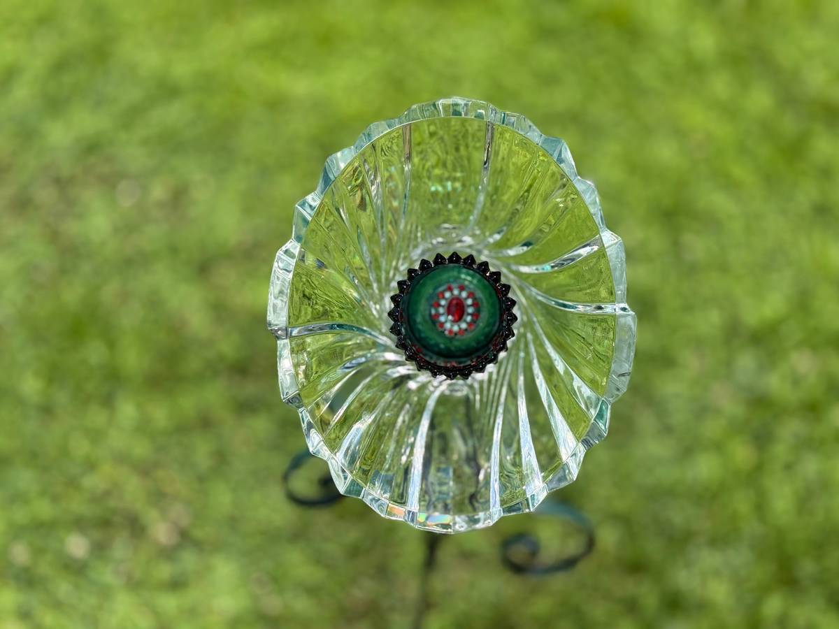 Clear — Small Glass Flower — view 1